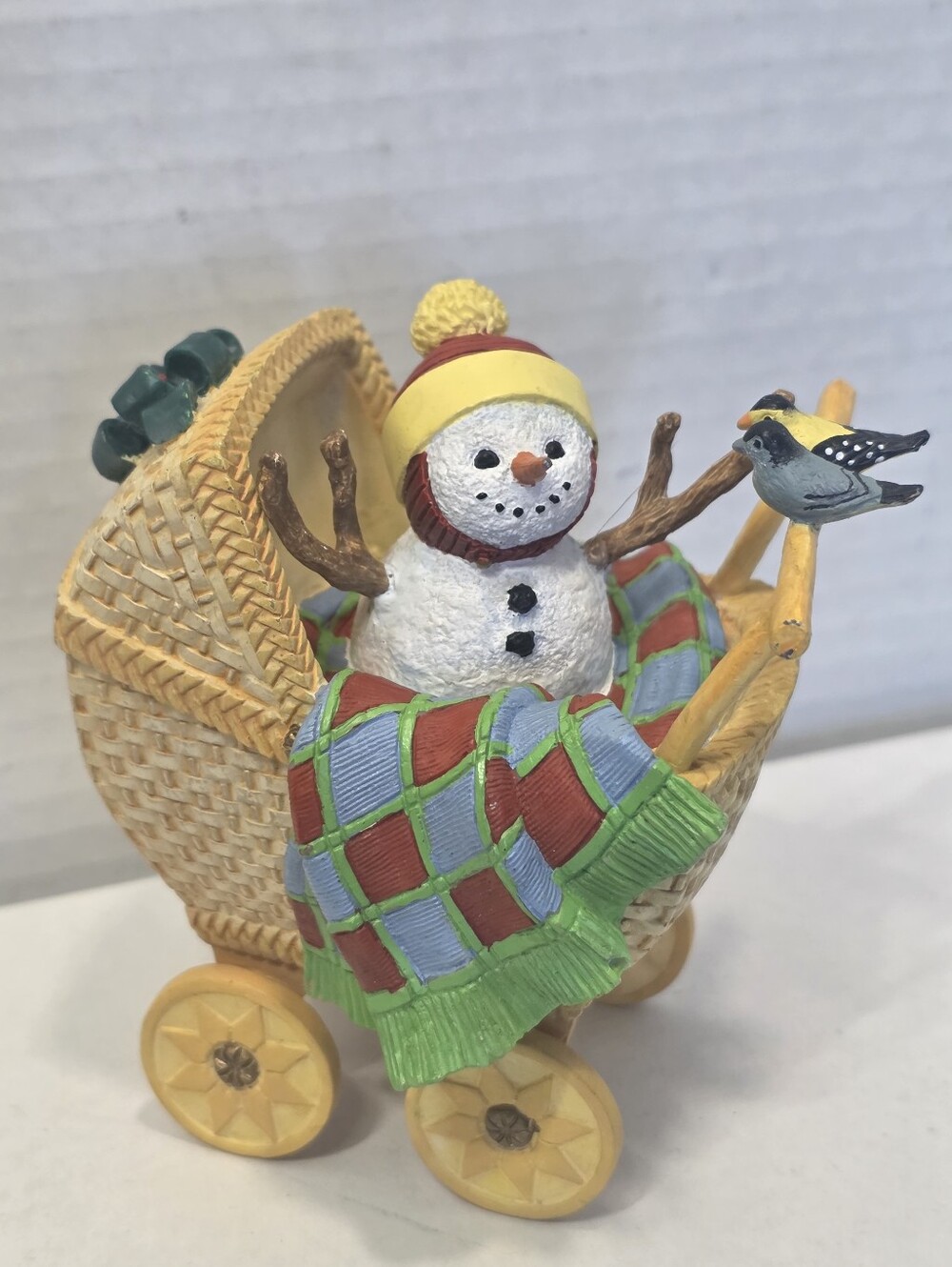 Lenox Snow Bundle Ornament Baby Snowman In Carriage By Lynn Bywater